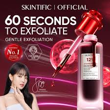 SKINTIFIC 12%AHA BHA PHA LHA Intensive Peeling Solution Serum muka Whitening Essence Brightening Dark Spots Acne Scars