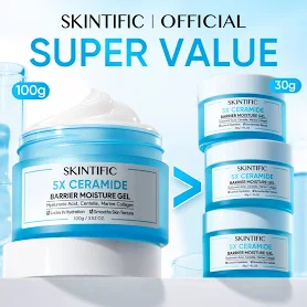 SKINTIFIC 5X Ceramide Moisture Gel Light-Texture Oil-control Moisturizer Barrier Repair Day Cream Absorb 10s Pre-makeup