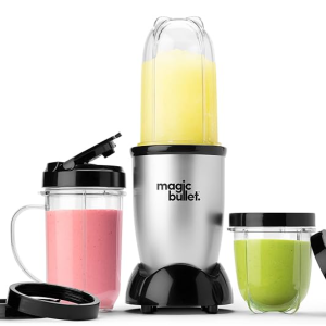 Magic Bullet Blender, Small, Silver, 11 Piece Set