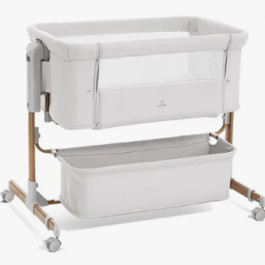3 in 1 Baby Bassinet, Rocking Bassinet, Bedside Bassinet, 6-Height Adjustable, Bassinet Bedside Sleeper, Bedside Bassient for Baby with Comfy Mattress, Breathable Mesh, Large Storage Basket