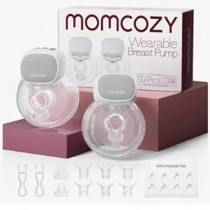 Momcozy S9 Pro Upgraded Wearable Breast Pump, Hands-Free Design with Extended Battery Life & LED Display, Double Electric Portable Pump with 2 Modes & 9 Levels, 24mm, 2-Pack