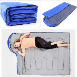 Camping Sleeping Bag Outdoor Travel Hiking Gear Sleeping Bag Thickened Cold-Proof Envelope Hooded