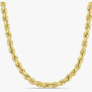 Gold Rope Chain Necklace for Men & Women – 100% Real 10k or 14k Gold, Lightweight, Premium Craftsmanship
