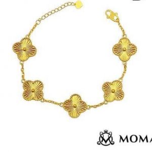 MOMAS RT Clover 5D – Budget Genuine 916 Gold Clover Bracelet (916 Gold Bracelet)
